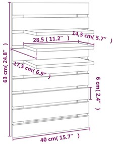 Prateleiras de montagem na parede 2 pcs pinho maciço cinza