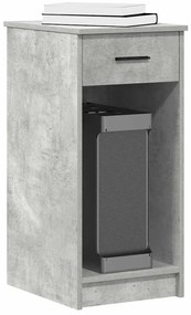 vidaXL Suporte torre computador com gaveta 35x45x77cm cinzento cimento