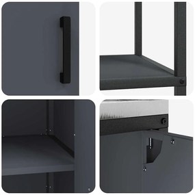 Conjunto de Armazenamento de Cozinha 2 pcs Antracite