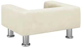 Cama para cães 50x40x26,5 cm veludo cor creme