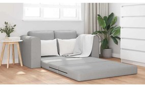 Sofá-Cama de Chão 2-em-1 Cinzento Nublado 148x71x83 cm Tecido