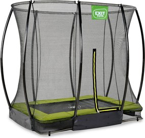 Trampolim retangular de solo Silhouette 153 x 214 cm com rede de segurança - verde
