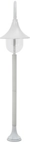 Candeeiro de pé para jardim E27 120 cm alumínio branco