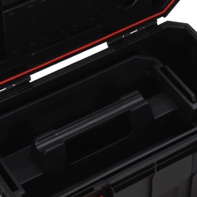 Caixa de ferramentas 45x28x26,5 cm preto e vermelho