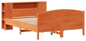 Cama com estante sem colchão 150x200 cm pinho maciço