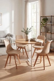 Pack 4 Cadeiras Synk Basic - Tapioca Bege