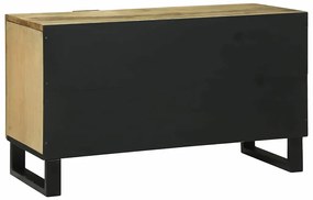 Armário de TV - 80x31,5x46 cm em Madeira de Mangueira e Madeira de Eng