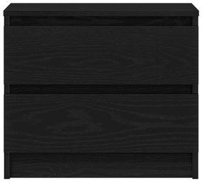Cabeceira de cama vidaXL Preta em Carvalho 50x40x43,5 cm de Madeira En