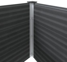 Canteiro elevado de jardim 250x100x91 cm WPC cinzento