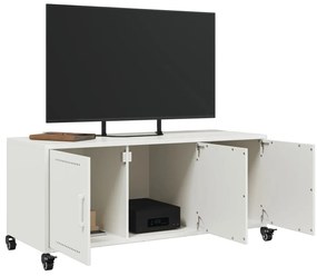 Móvel de TV 100,5x39x43,5 cm aço branco