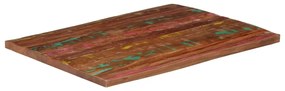 Tampo de mesa retangular 100x80x2,5cm madeira recuperada maciça