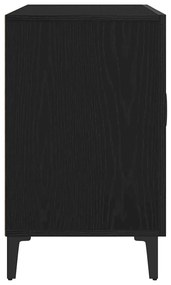 Aparador de Carvalho Preto - 100 x 36 x 60 cm - Feito de Madeira de En