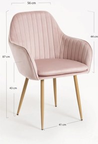 Pack 6 Cadeiras Chic - Rosa