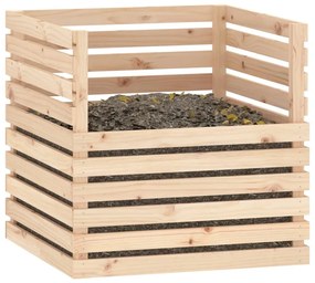 Caixote de compostagem 80x80x78 cm madeira de pinho maciça