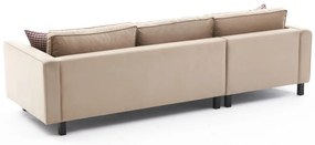 Sofá de Canto Kale – Creme – 258x83x181 cm