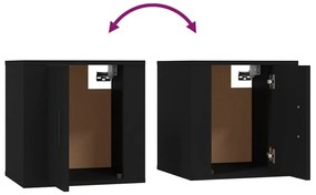 Móveis de TV de parede 2 pcs 40x34,5x40 cm preto