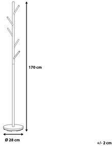 Bengaleiro em metal prateado 170 cm ALLEN Beliani