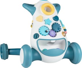 Andador Montessori para Bebés com Música Luzes Classificador Formas Engrenagens Giratórias Azul