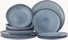 Conjunto de loiça em cerâmica Sandrine, conjunto de 12