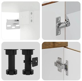 14 peças armário de cozinha conjunto Lucca carvalho defumado