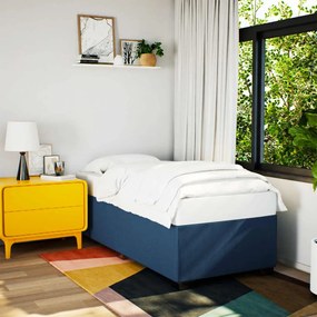 vidaXL Estrutura de cama sem colchão 100x200 cm tecido azul