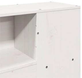 Cama sem colchão 150x200 cm madeira de pinho maciça branco