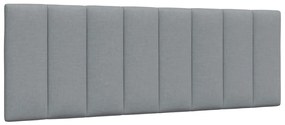vidaXL Almofadão de cabeceira 140 cm tecido cinzento-claro
