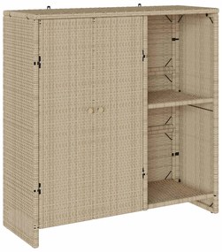 vidaXL Armário de arrumação com porta Bege 100 x 36 x 102 cm Vime
