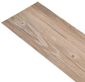Tábuas soalho PVC não-autoadesivo 5,26m² 2 mm carvalho castanho