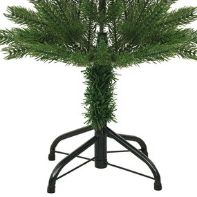 Árvore de Natal artificial fina com suporte PE 120 cm