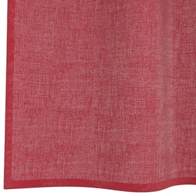 Cortinas de voile com laços 2 pcs vermelho tinto 140x245 cm