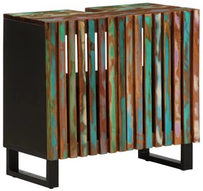 vidaXL Armário de lavatório 62x34x58 cm madeira de acácia maciça