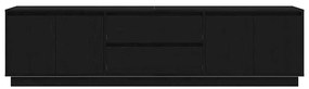 Móvel de TV com luzes LED 193,5x41x50 cm carvalho preto