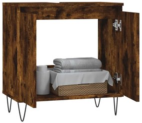Armário casa de banho 58x33x60 cm deriv.madeira carvalho fumado