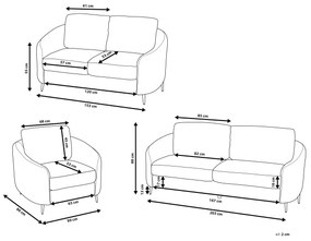 Conjunto de sofás com 6 lugares em tecido verde TROSA Beliani