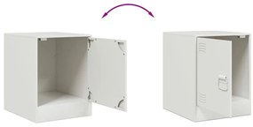 Mesa de cabeceira 34,5x39x44 cm aço branco