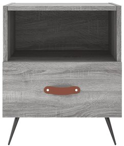 Mesas de cabeceira 2 pcs derivados de madeira sonoma cinza