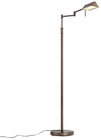 Candeeiro de pé de design bronze escuro incluindo LED com dimmer de toque - Notia Moderno
