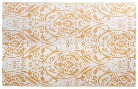 Tapete de exterior 190x290 cm ARAKIL PP laranja e branco
