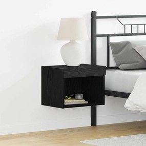 armários de parede vidaXL com luzes LED 2 pcs carvalho preto 40x30x30 cm