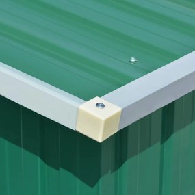 Abrigo de jardim 257x990x181 cm aço galvanizado verde