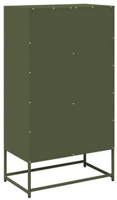 Aparador alto 68x39x123 cm aço verde azeitona