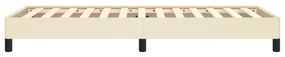 Estrutura de cama 80x200 cm couro artificial cor creme