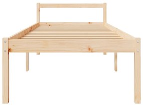 Cama de solteiro pequena p/ idosos 75x190 cm pinho maciço