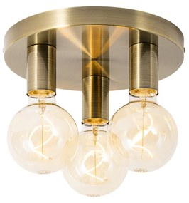 LED Plafon Inteligente Bronze Redondo Incl. 3 Wifi G95 - Facil Moderno