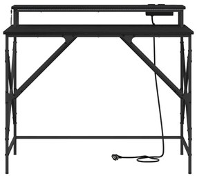 Mesa Carvalho preto 100 x 50 x 86.5 cm Madeira processada