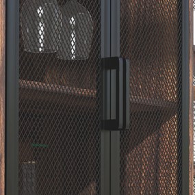 Aparador de Cozinha Industrial Móvel de Armazenamento de Garrafas com