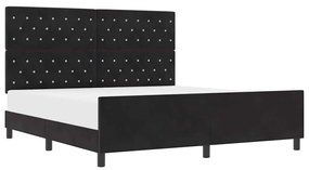 Cama vidaXL Preta 180x200 cm Veludo