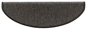Tapetes escada adesivos aspeto sisal 15pcs 65x21x4 cm antracite