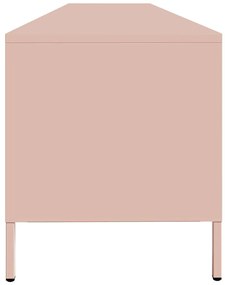 Móvel de TV 202x39x43,5 cm aço laminado a frio rosa